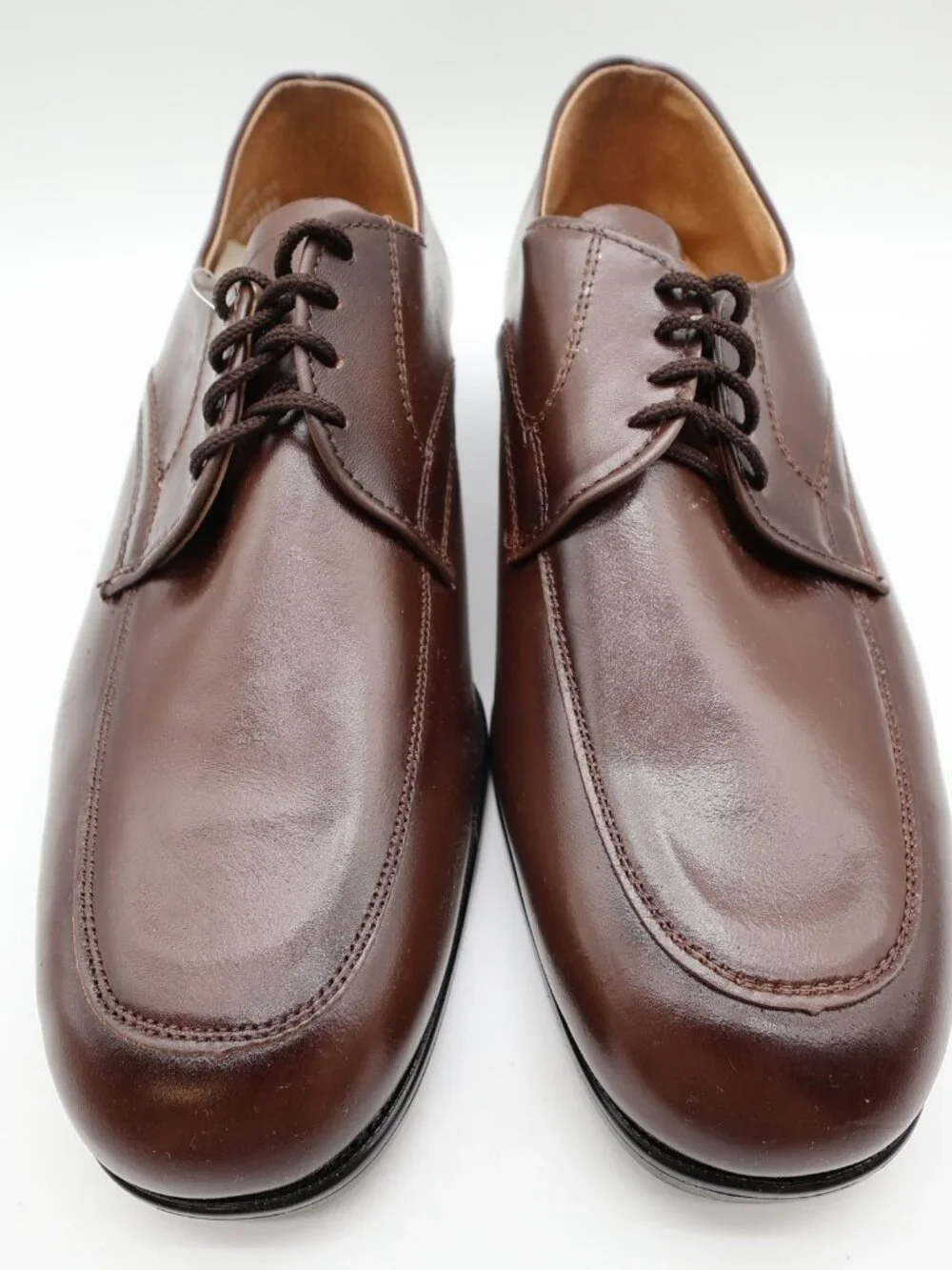 Barclay Men's 11 EEE Brown Leather Derby Shoes Made in USA NOS 80s